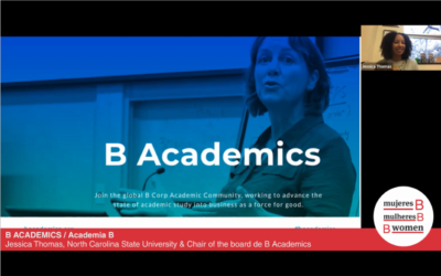 Webinar – “B Corp Academic Community works to unite academics studying and teaching about B Corporations”